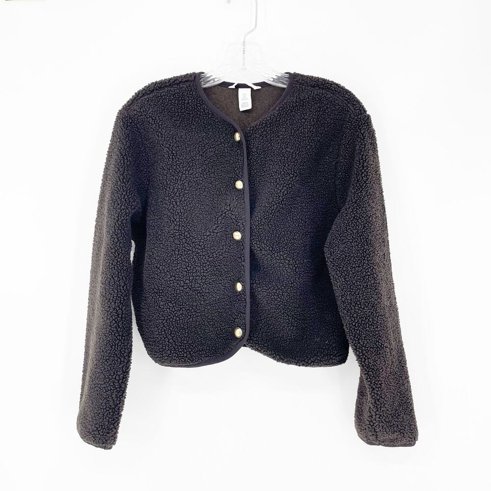 H&M Button-Up Fleece Sweater Size XS